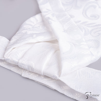 Classic Cotton Brocade Stock with Pleated Anchor and Sash